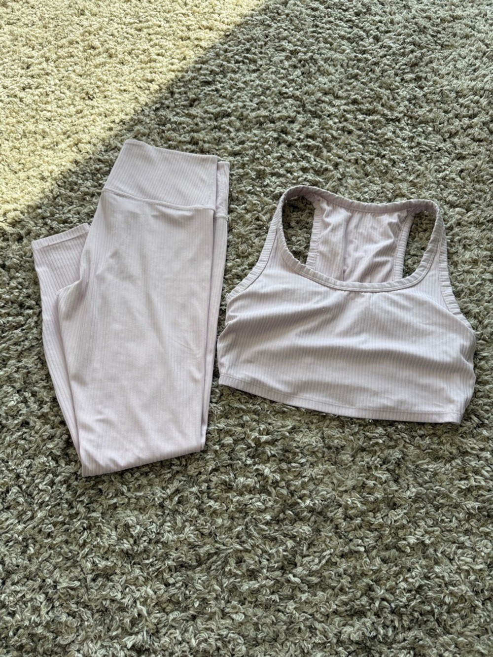 all in motion Light Pink Ribbed Active Matching Set